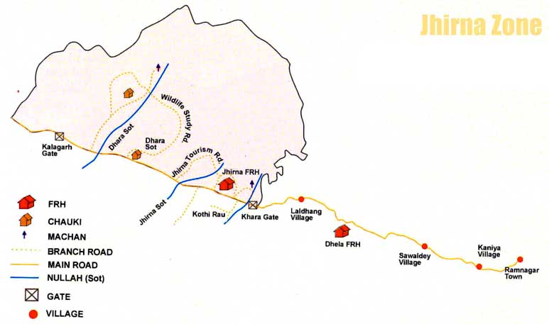Jhirana Safari Zone Map